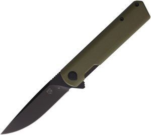 Se7en Plus Hera Linerlock OD Green Folding Knife D2 Steel