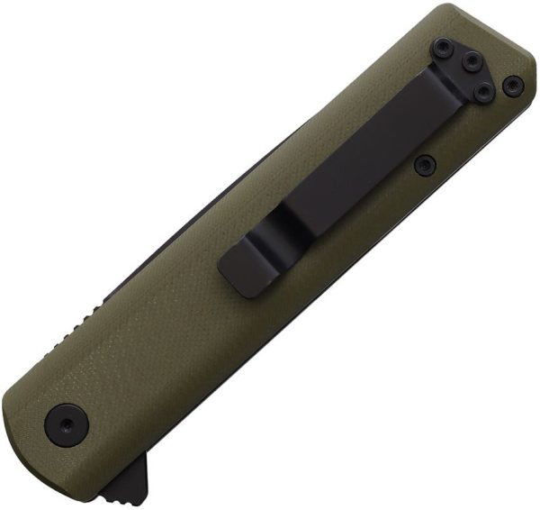 Se7en Plus Hera Linerlock OD Green Folding Knife D2 Steel