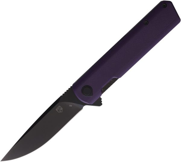 Se7en Plus Hera Linerlock Purple D2 Drop Point Folding Knife