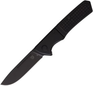 Se7en Plus Lizard Linerlock Black D2 Folding Knife