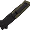Se7en Plus Lizard Linerlock OD Green Folding Knife D2 Steel