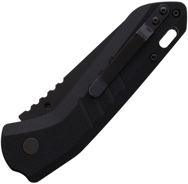 Se7en Plus Soldier Linerlock Black D2 Steel Folding Knife