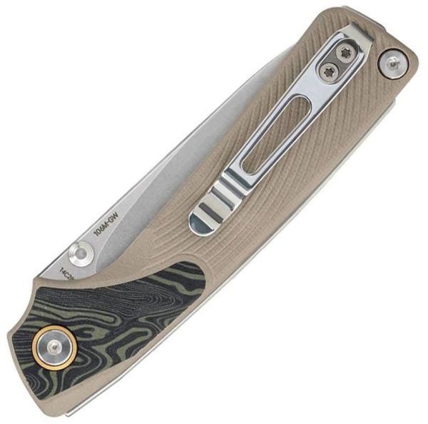 SRM Knives Dome Slip Joint Desert Tan G10 Folding Knife 14C28N