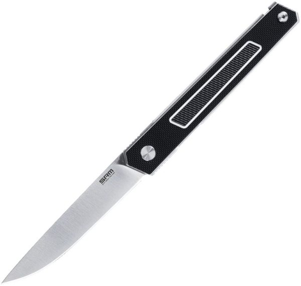 SRM Knives 125L Linerlock Black G10 Folding Knife