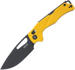 SRM Mirage 239X Yellow G10 Folding Knife 14C28N Stainless