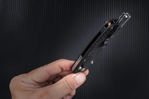 SRM Knives 255L Ambi Lock Carbon Fiber Folding Knife