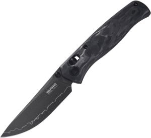 SRM255LFB2.jpg SRM Shred CF Folding Knife Carbon Fiber 3.25" Blade Pocket Clip