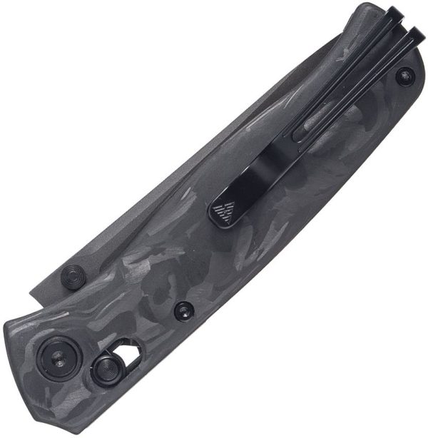 SRM Shred CF Folding Knife Carbon Fiber 3.25" Blade Pocket Clip