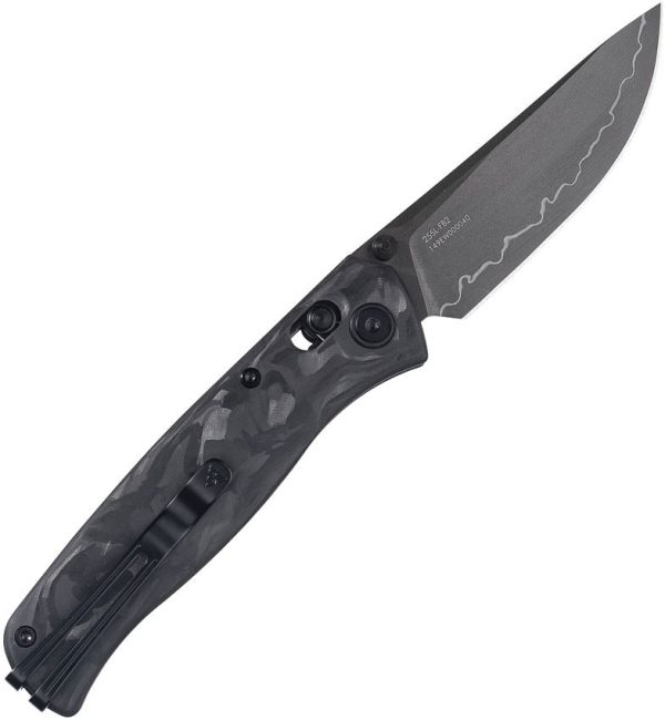 SRM Shred CF Folding Knife Carbon Fiber 3.25" Blade Pocket Clip