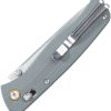 SRM Knives 255L-GK Ambi Lock Folding Knife Gray G10 10Cr15