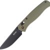SRM Medal Ambi Lock Green Folding Knife 3.25" Blade G10