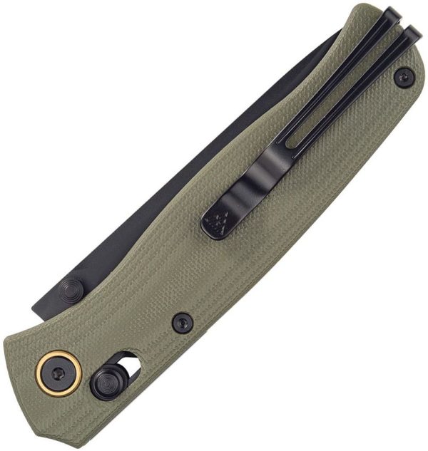SRM Medal Ambi Lock Green Folding Knife 3.25" Blade G10