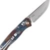 SRM 255L Ambi Lock Damascus Folding Knife 3.25" Blade G10