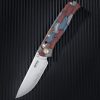 SRM 255L Ambi Lock Damascus Folding Knife 3.25" Blade G10