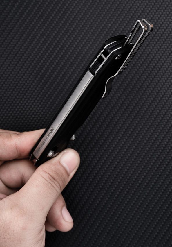 SRM Knives 258L Ambi Lock - Black G10