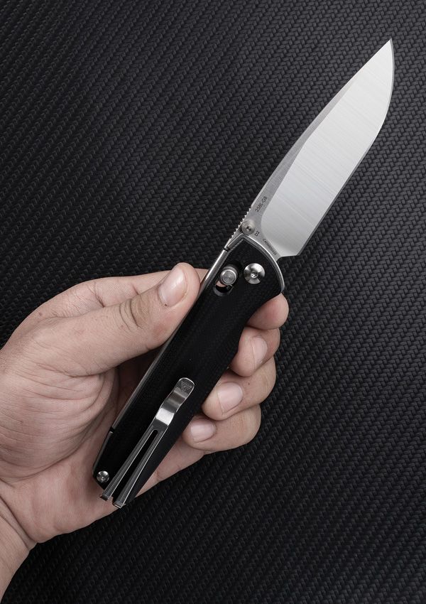 SRM Knives 258L Ambi Lock - Black G10
