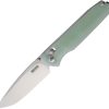 SRM Knives 258L Ambi Lock - Jade G10