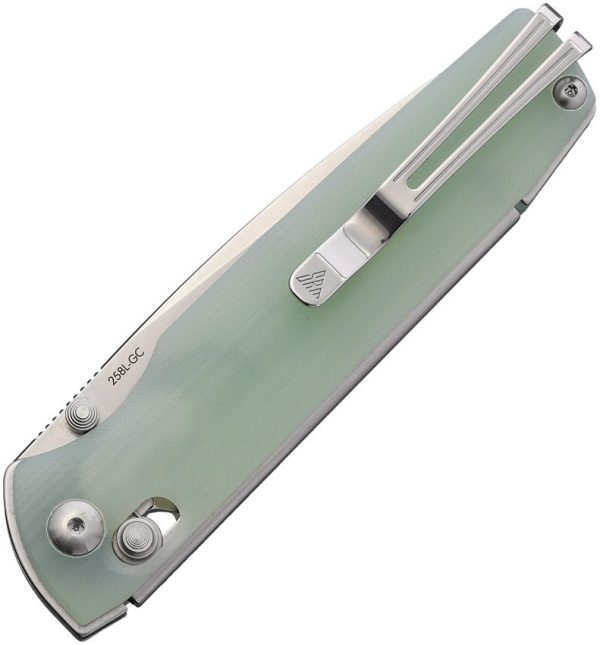 SRM Knives 258L Ambi Lock - Jade G10