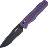 SRM Knives 258L Ambi Lock Folding Knife 3.5" D2 Purple G10