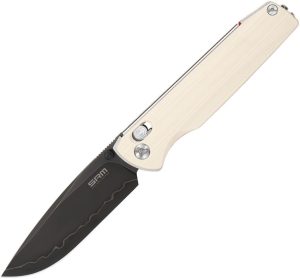 SRM Knives Terrier Ambi Lock - White G10