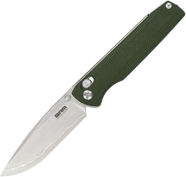 SRM Terrier Ambi Lock Green Folding Knife 3.5" Blade