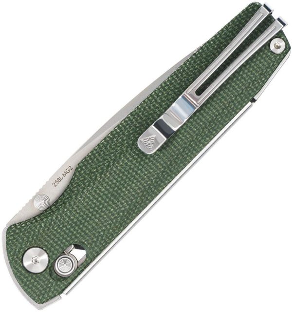 SRM Terrier Ambi Lock Green Folding Knife 3.5" Blade