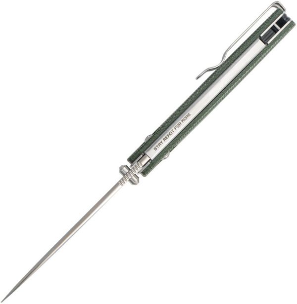 SRM Terrier Ambi Lock Green Folding Knife 3.5" Blade