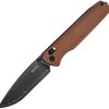 SRM Terrier Ambi Lock Brown Folding Knife 3.5" Blade