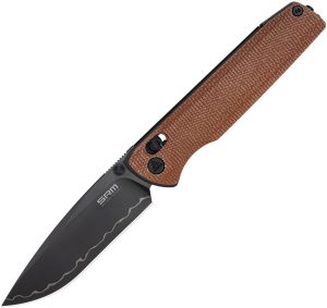 SRM Terrier Ambi Lock Brown Folding Knife 3.5" Blade