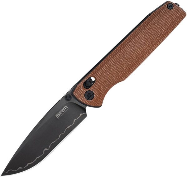 SRM Terrier Ambi Lock Brown Folding Knife 3.5" Blade