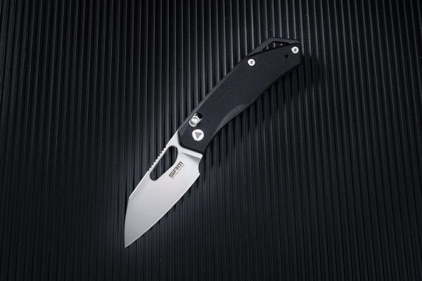 SRM Cub 261M Ambi-Lock Folding Knife 154CM Black G10