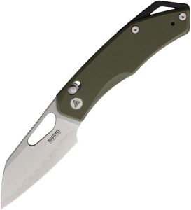 SRM Cub 261M Folding Knife 2.88" 140Cr OD Green G10
