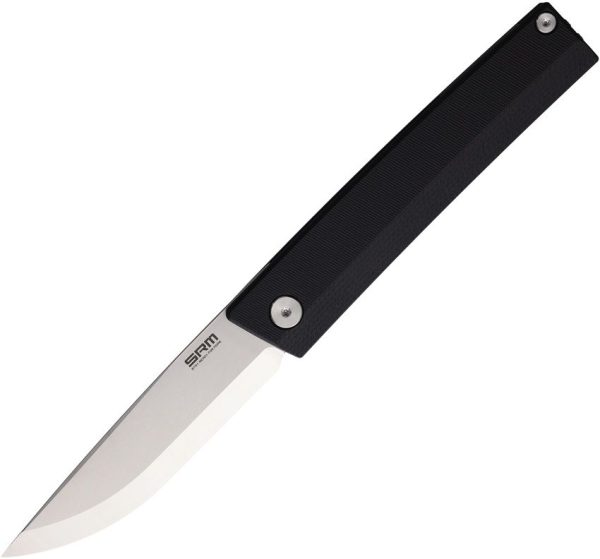 SRM Knives 401L Linerlock Black G10 Folding Knife 3.25"