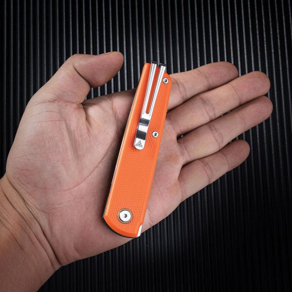 SRM Qrick Linerlock Folding Knife 14C28N Green G10 EDC