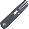 SRM Qrick Linerlock Folding Knife 14C28N Black G10 Carbon Fiber