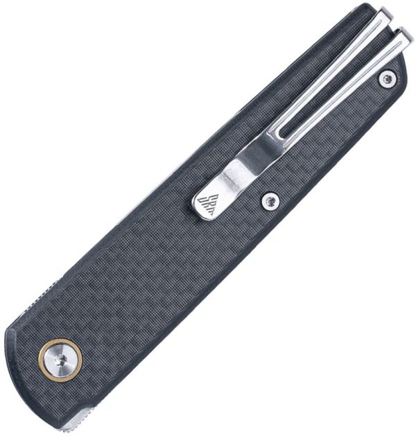 SRM Qrick Linerlock Folding Knife 14C28N Black G10 Carbon Fiber