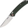 SRM 411L Ambi Lock Folding Knife 14C28N OD Green Micarta