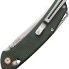 SRM 411L Ambi Lock Folding Knife 14C28N OD Green Micarta