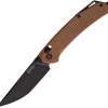 SRM 411L Ambi Lock FDE Folding Knife 14C28N Blade Micarta
