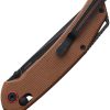 SRM 411L Ambi Lock FDE Folding Knife 14C28N Blade Micarta