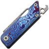 SRM Damascus Slip Joint Folding Knife Timascus Handle 2.5"