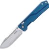 SRM Rubik Ambi Lock Blue Folding Knife 3.5" 140Cr Steel