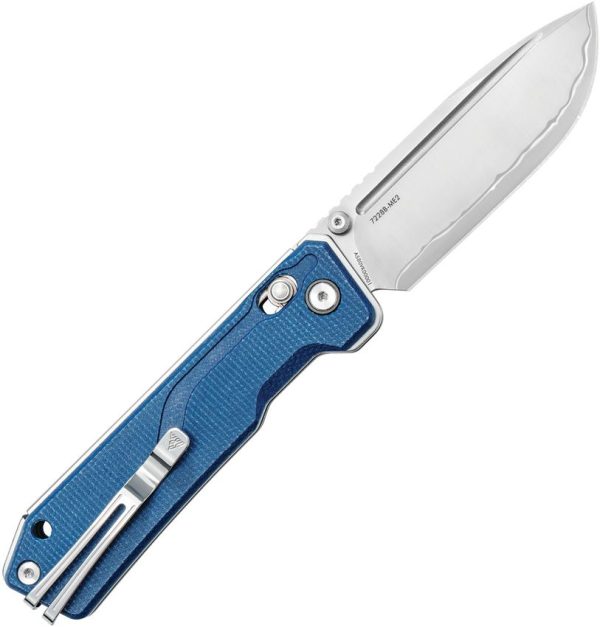 SRM Rubik Ambi Lock Blue Folding Knife 3.5" 140Cr Steel