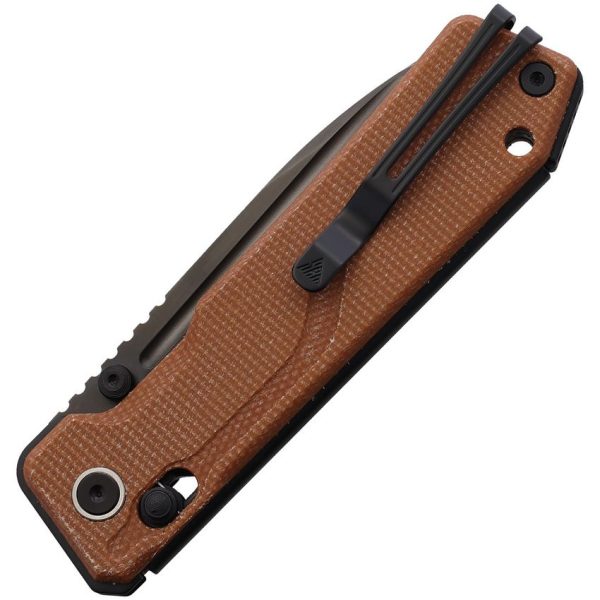 SRM Rubik Ambi Lock Folding Knife 3.5" Black Blade Orange Handle