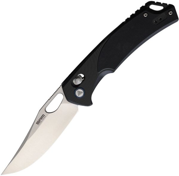 SRM Knives 9201 Ambi Lock D2 Satin - Black G10