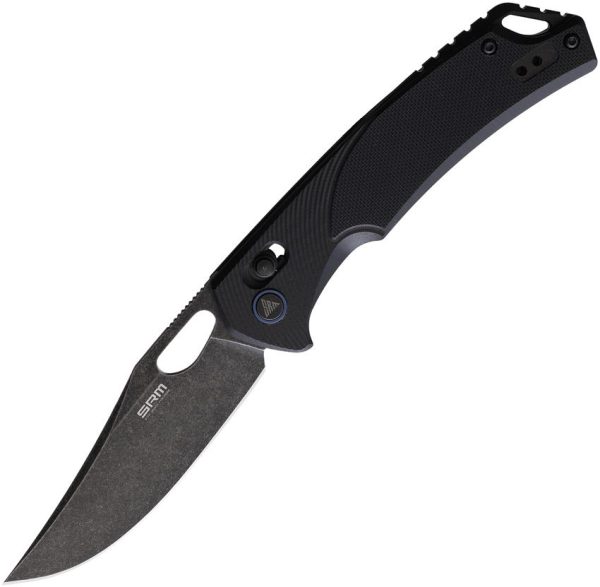 SRM Knives 9201 Ambi Lock D2 Stonewash - Black G10