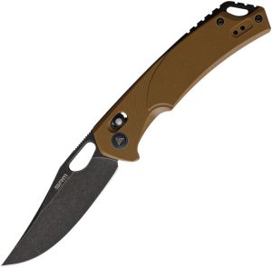 SRM Knives 9201 Ambi Lock D2 Stonewash - Brown G10