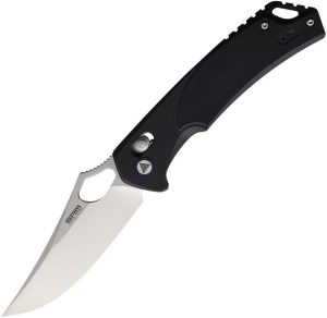 SRM Knives 9202 Ambi Lock D2 Satin - Black G10