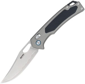 SRM9203AK.jpg SRM Retriever Ambi Lock Gray Folding Knife 140Cr Steel