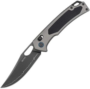 SRM Knives Retriever Ambi Lock - Gray Aluminum G10